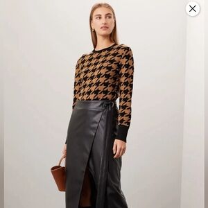 Endless Rose Houndstooth Long Sleeve Sweater